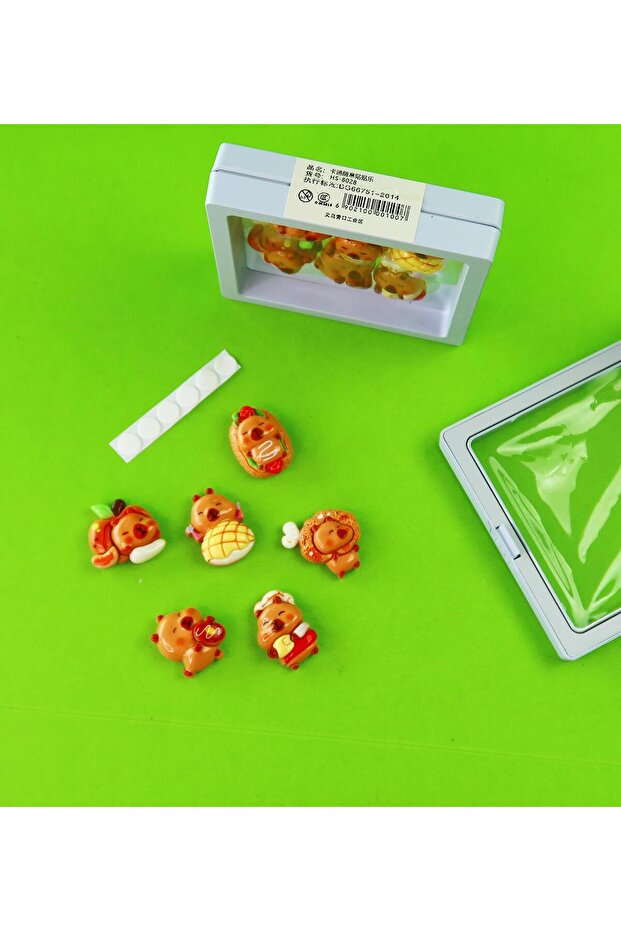 6'lı Capybara 3D Sticker Seti - 3