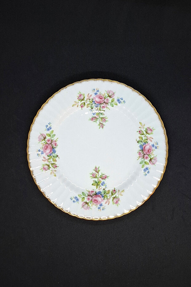 Moss Rose Antique Porcelain Cake Plate 19 cm