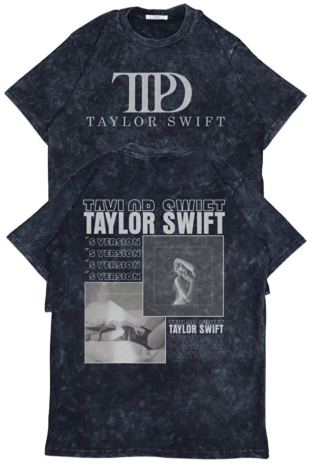 Unisex Ttpd Fortnite Back Printed Washable T-Shirt, Oversized Taylor Swift Themed Retro T-Shirt