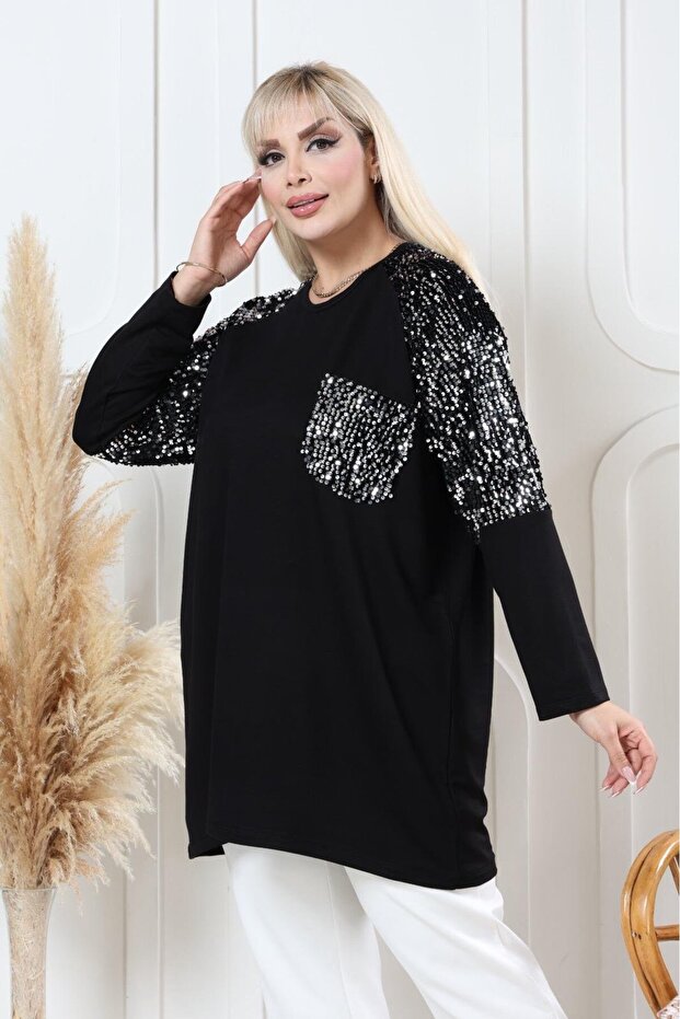 Payet detaylı bluz - 2
