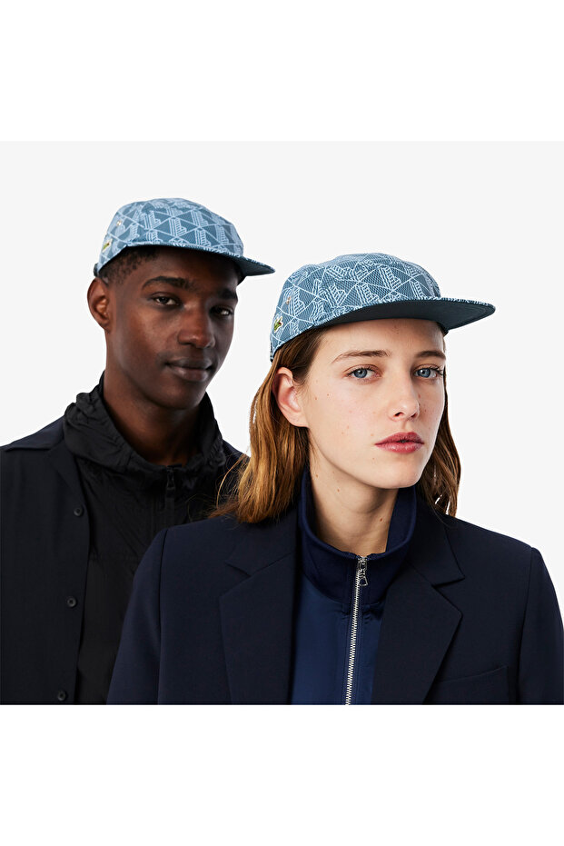 Unisex Monogram Mavi Şapka - 5