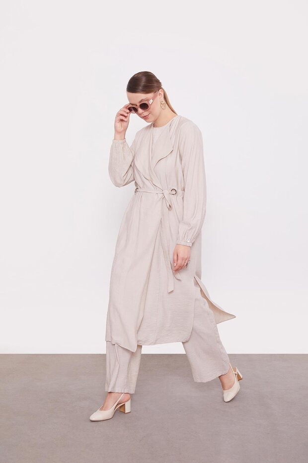 Double Set with Stone Waist Belt Detail