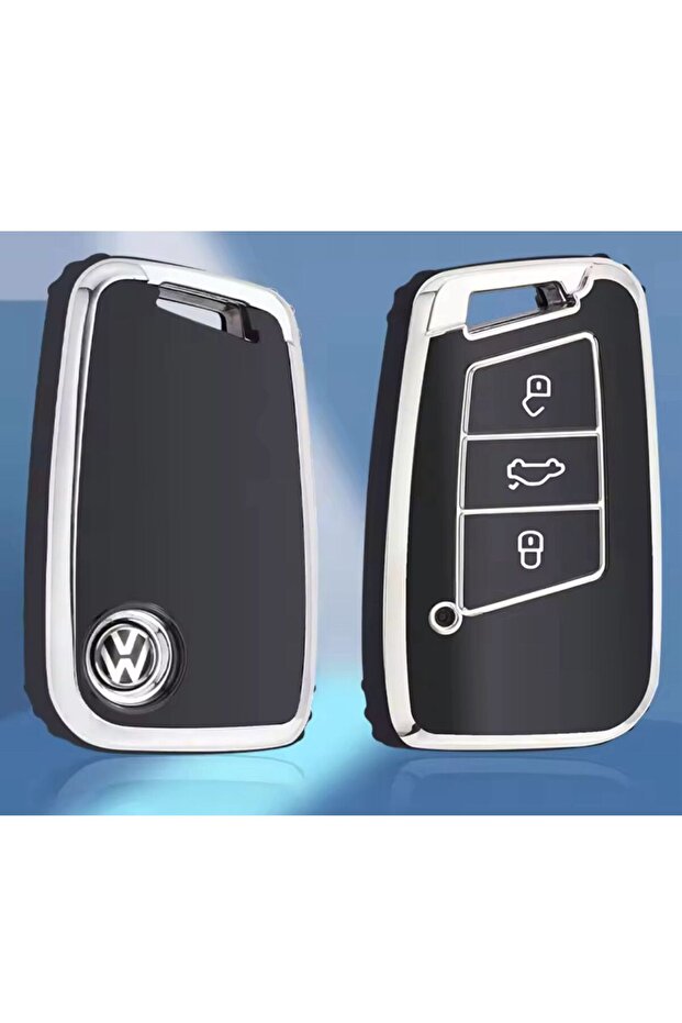 Passat B8 Arteon Tiguan Ateca and Super B Key Case See Picture 2 Black/Silver