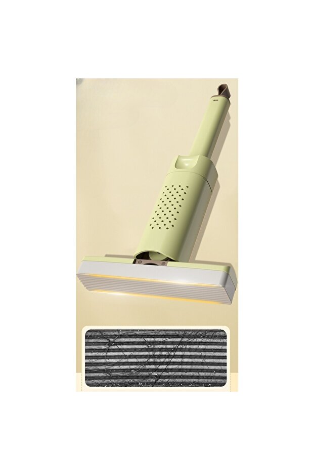 Mini Mop, Flippy, For Home Use, Self-Wringing System, Portable, 180° Rotation, 15 x 27.5 cm, Green - 10