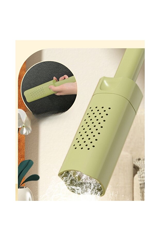 Mini Mop, Flippy, For Home Use, Self-Wringing System, Portable, 180° Rotation, 15 x 27.5 cm, Green - 13