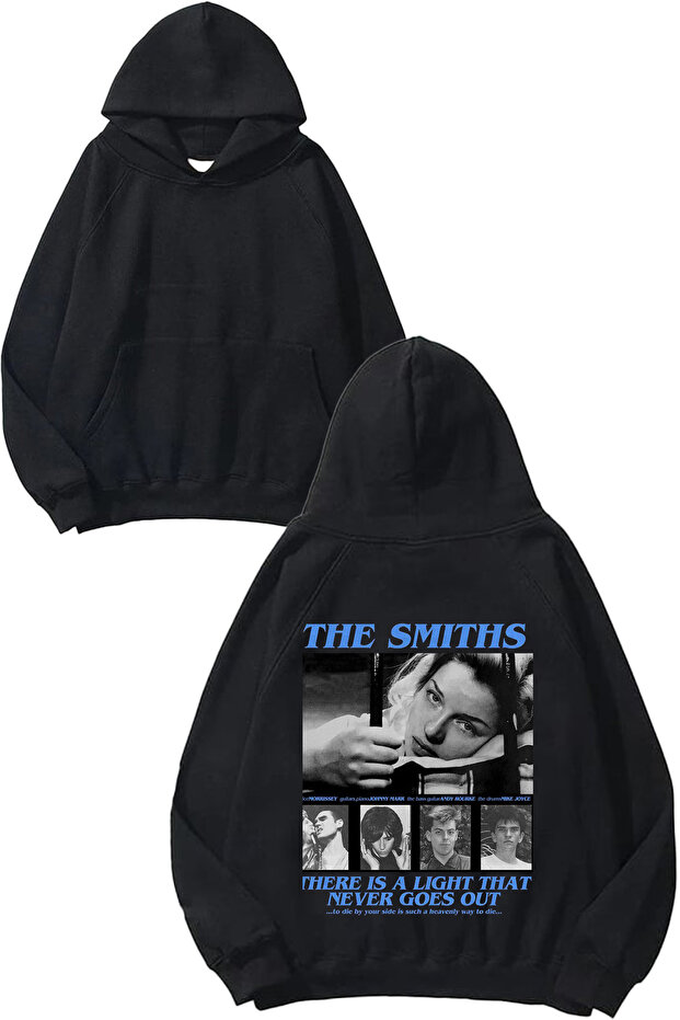 The Smiths 2 Design Back Printed Black Hooded Sweatshirt