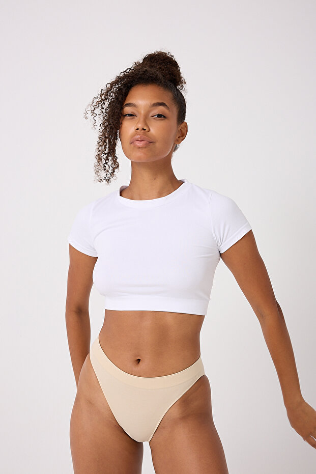 5'li Kadın Dikişsiz Basic Slip Küot - 3