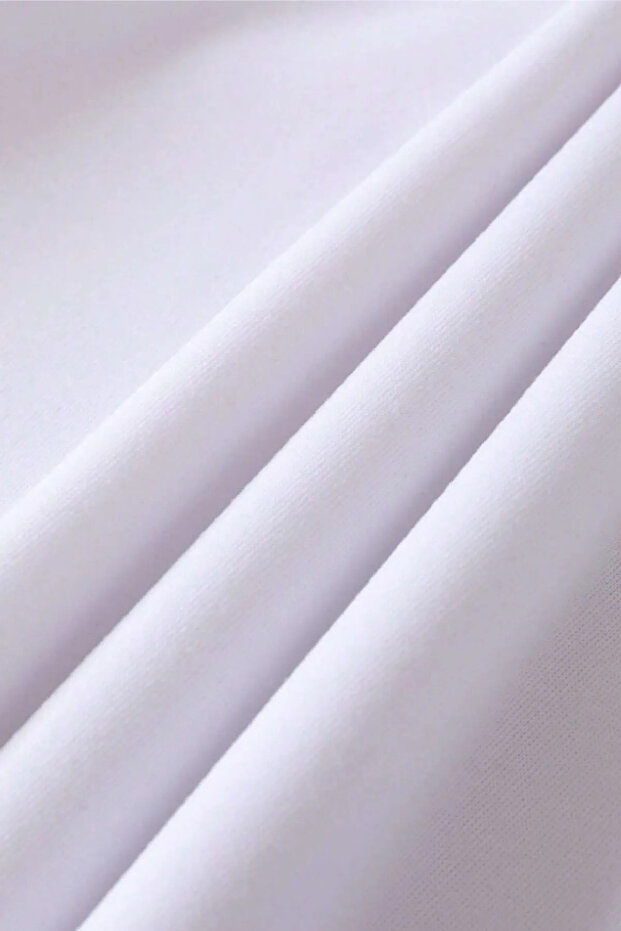 سترة بتصميم Loop Repeat مطبوع باللون الأبيض بغطاء رأس - 5