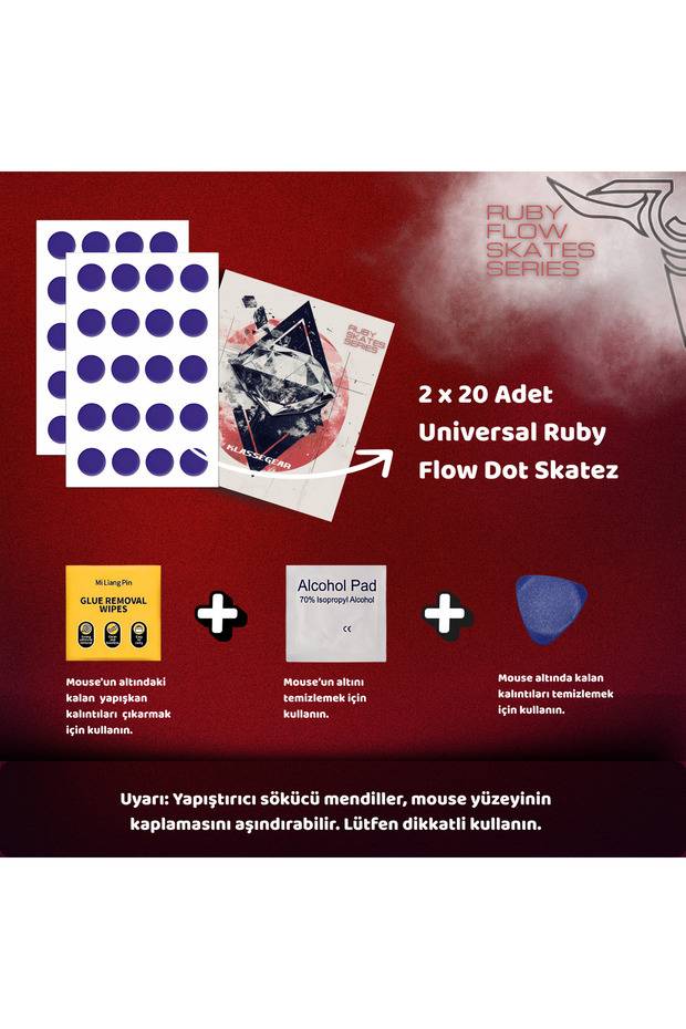 Ruby Flow Dot Mouse Skates - 5