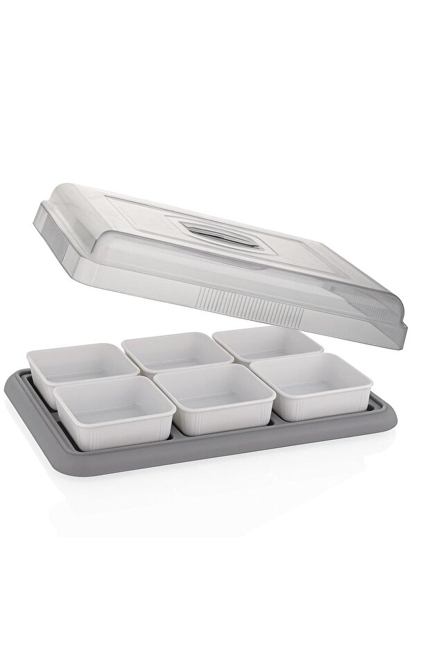 Perla 6-Piece Breakfast Set Breakfast Storage Container with Lid Breakfast Set Storage Container with Tray - 5