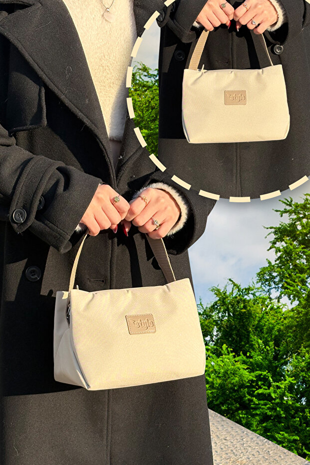 3'lü Set Anne Bebek Bakım Sırt Çantası & Urban Anne Bebek Omuz Çantası ve Termos Çanta-Bej - 3