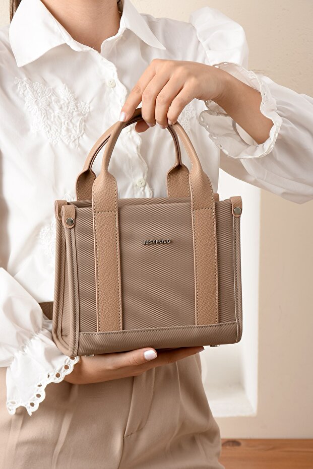 Polo Fabric Box Model Hand and Shoulder Bag