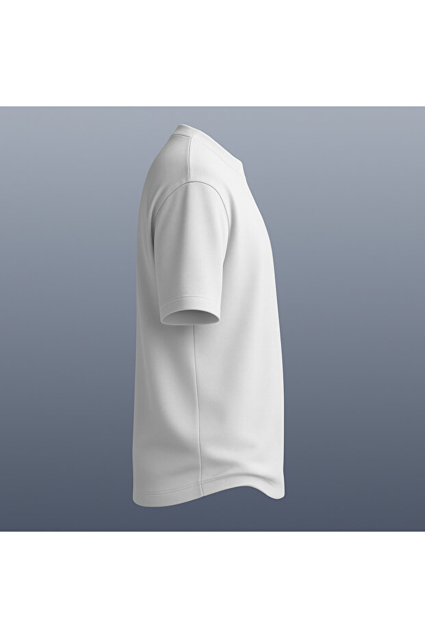 Λευκό μπλουζάκι Basic oversized Άνετο Εφαρμογή - 2