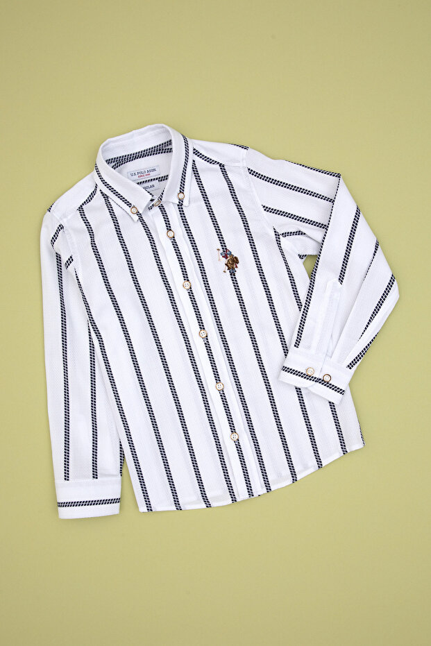 Boy's Navy Blue Long Sleeve Shirt 50312092-Vr033