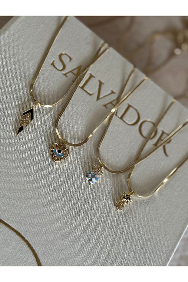 Minimal Göz Model Gold Kolye - 4