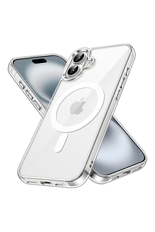 Clear Case for iPhone 16 – Transparent Back Cover with MagSafe Compatibility & Shockproof Protection