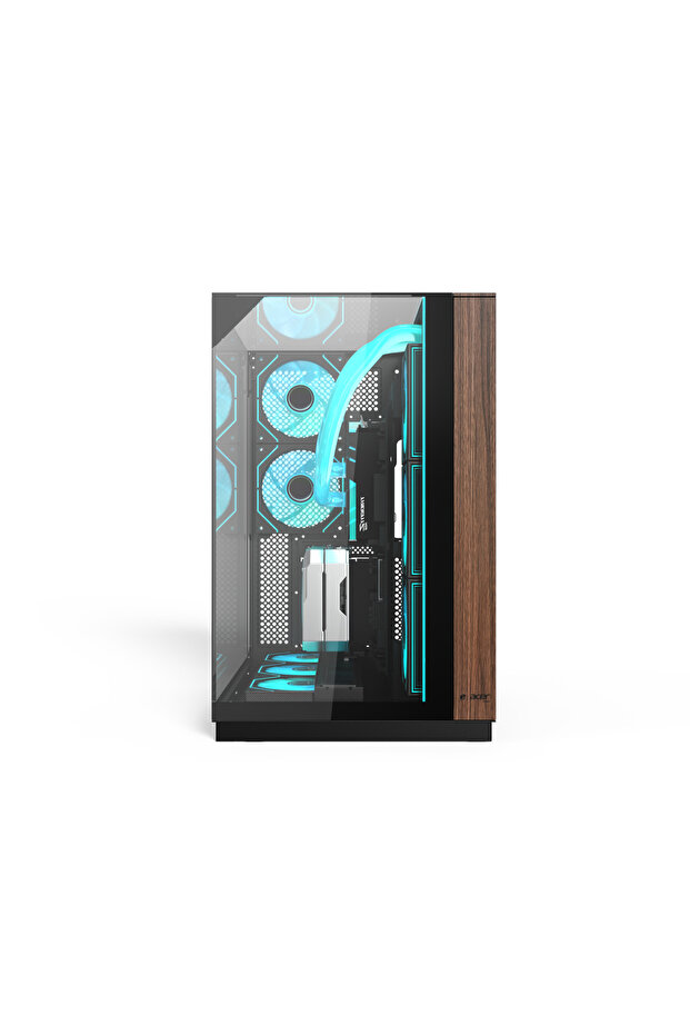 حافظة كمبيوتر V330BK ATX، 8 مراوح RGB مثبتة مسبقًا مع جهاز تحكم عن بُعد
