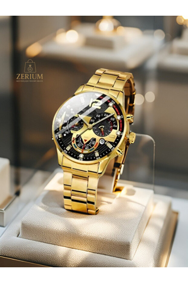 Modern Tarz Yuvarlak Kadranlı Modern Erkek Kol Saati - 1