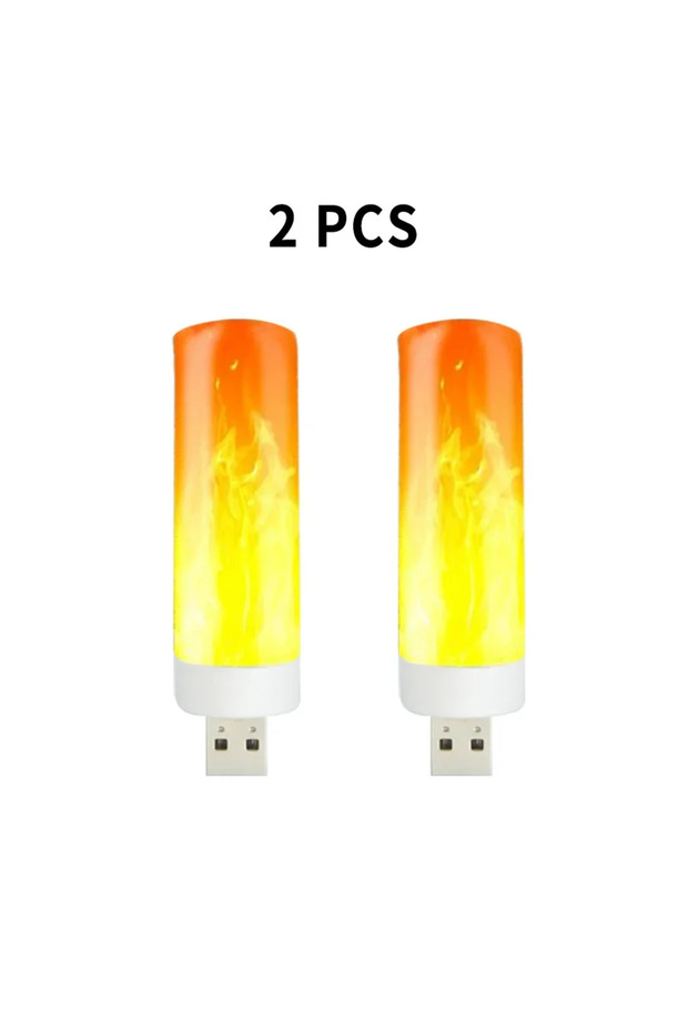 2PCS USB LED Flame Light Dynamic Flame Effect Fire Light Bulb USB Atmosphere Light LED Corn Bulb Gar