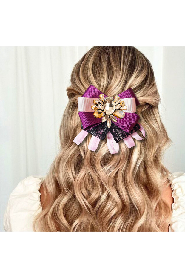 My Shine Series Special Design Hair Clip with Crystal Stone, School, Work, Office Accessory