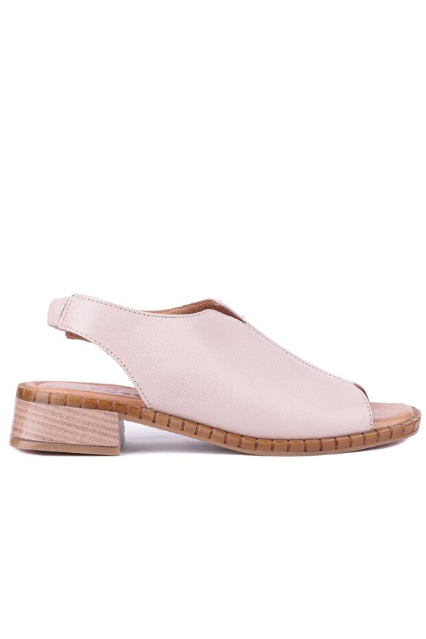 - Silver Color Genuine Leather Laceless Women's Sandals 261-25by169038