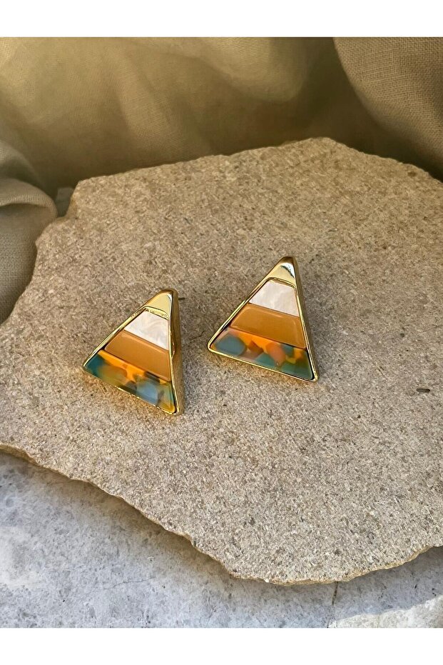 أقراط مثلثة منقوشة - 1