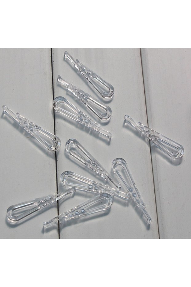Nickel 35mm plastic shirt clips transparent 500pcs/lot shirt pin garment packing sock package clips