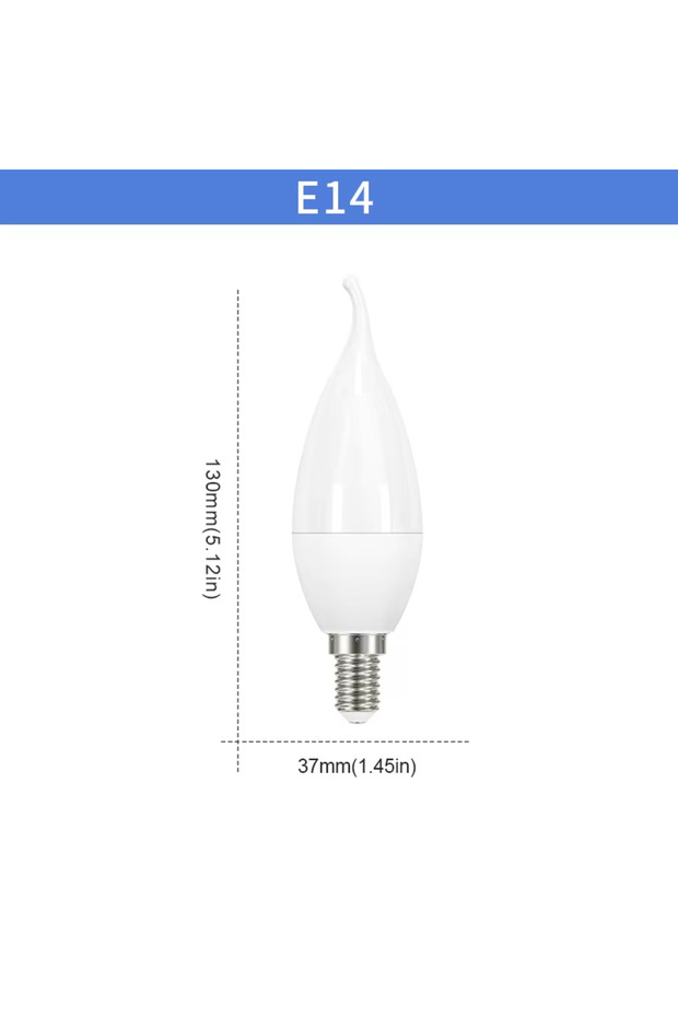 Cold White 3W E14-LW 10PCS LED Candle Bulb AC220V E14 E27 3W 6W LED Candle Bulbs Ceiling Lights Deco