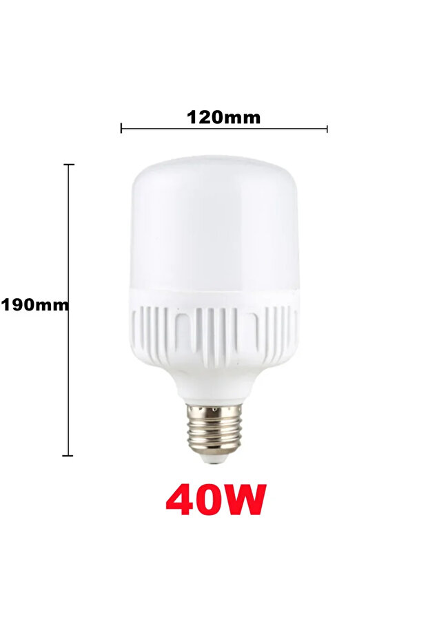 White light 40W High Brightness 220V LED Screw Mouth Light Non Flickering High PowerLight Bulb White