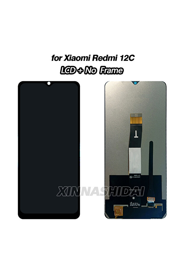 Black No Frame 100% Tested LCD Touch Screen Digitizer Assembly Replacement Part for Redmi 12C Displ