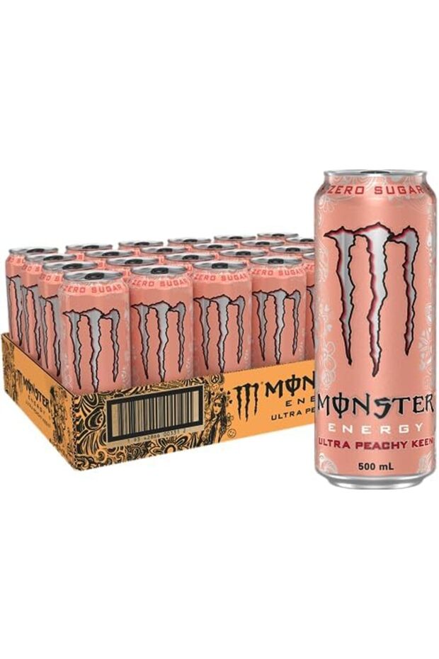 Energy Drink Ultra Peachy Keen Energy Drink Cans 24 x 500mL