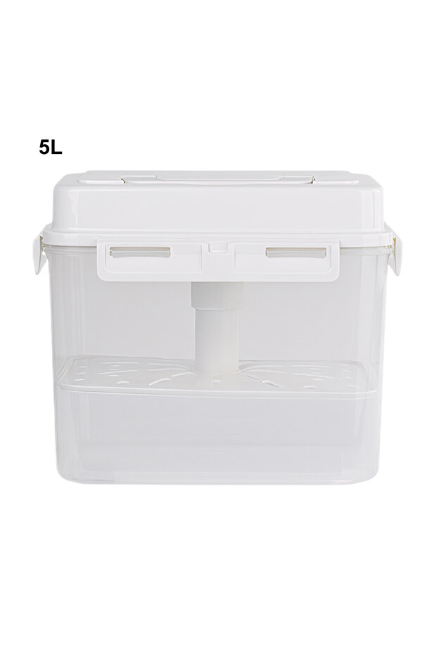 White 5L 4/5L Pickle Jar with Press Plate Leakproof Kitchen Organizer Bins For Gherkin Sauerkraut Ol