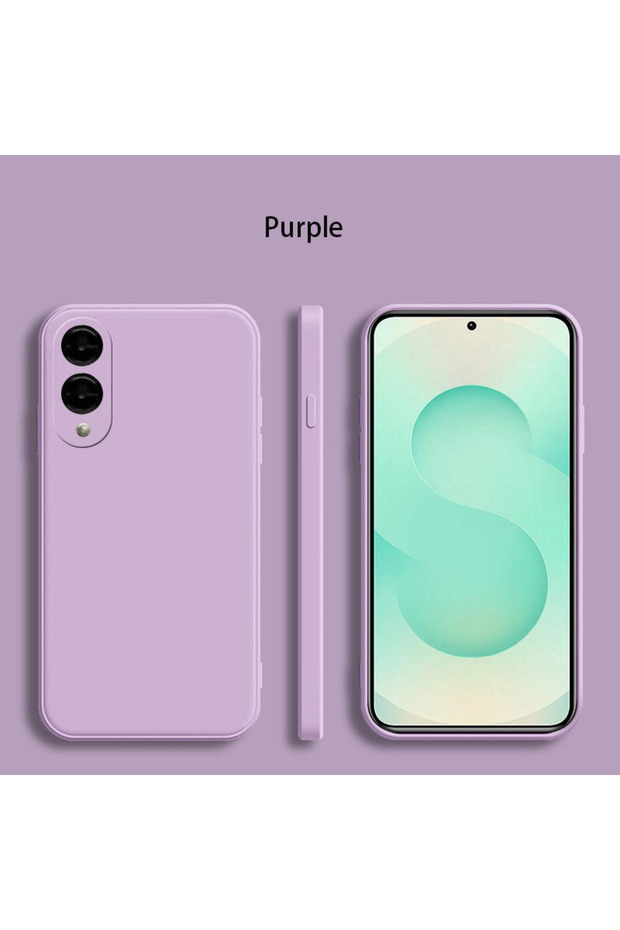 Samsung S25 edge Purple For S25 Edge Square Liquid Silicone Phone Case for S25 edge Camera Protec
