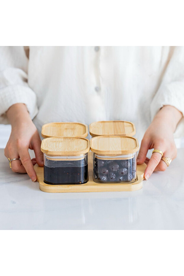 Bambu 4’lü Cam Kahvaltılık Seti - 3