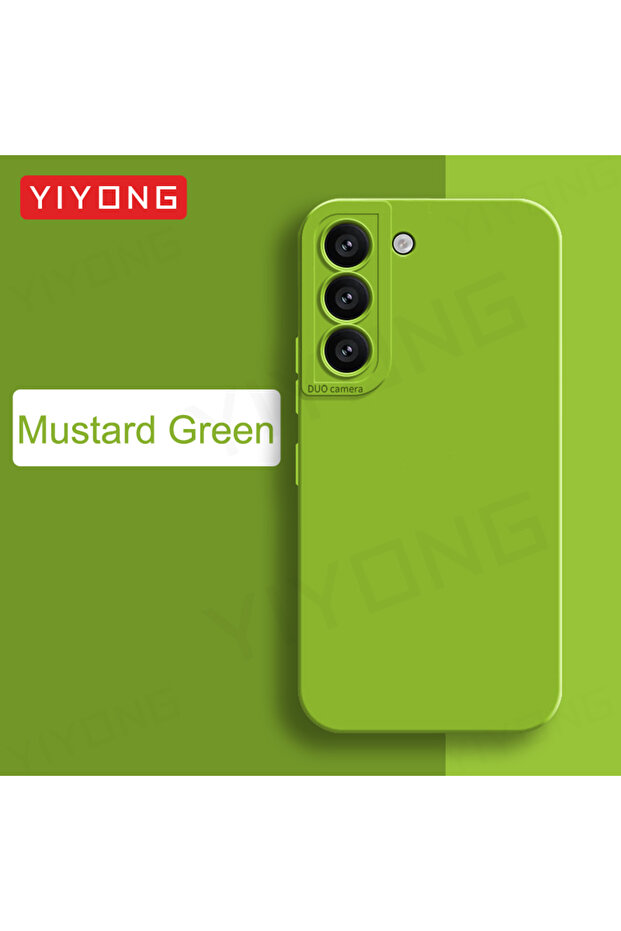 For Galaxy S24 Ultra green S22 Case YIYONG Silky Feel Liquid Silicone Soft Cover For S22 Plus S23