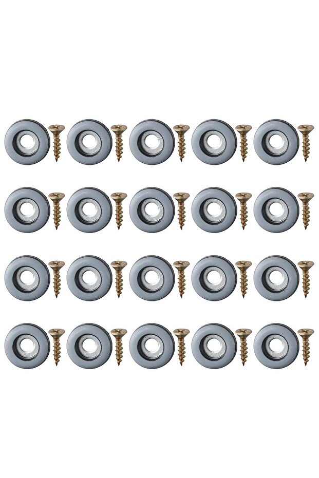 19mm 20 Pack PTFE (Teflon) Screw on Furniture Glides Sliders Durability Leg Moving Pads Floor Protec