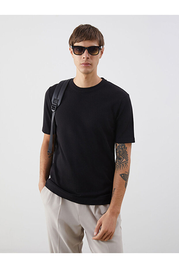 Esvab • Modern & Distinctive Zero Roba Collar Short Sleeve Men's Knitwear Sweater
