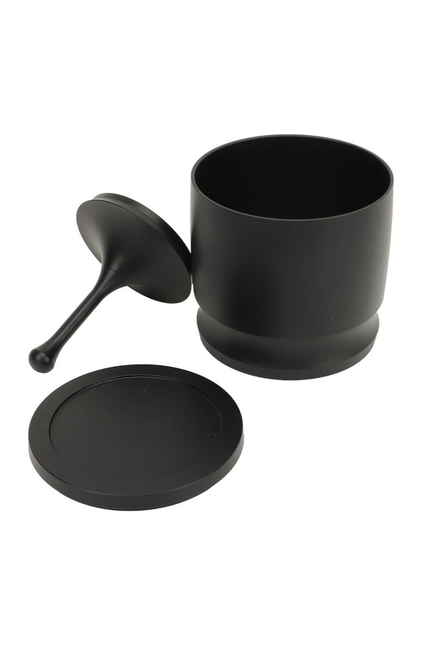 black 58mm Dosing Rings Press Aluminum Alloy Anti Flying Coffee Powder Picker Coffee Making Supplies