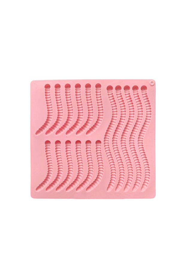 011pink 1pc الحجم والشكل دودة حلوى لينة سيليكون قالب DIY الشوكولاتة حلوى بودينغ بسكويت جليد Gri