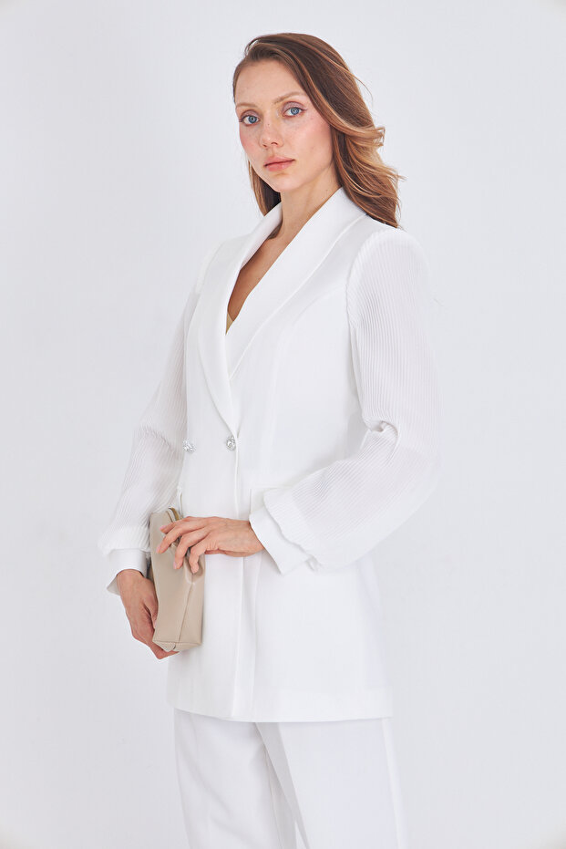 سترة بأكمام شيفون - 5