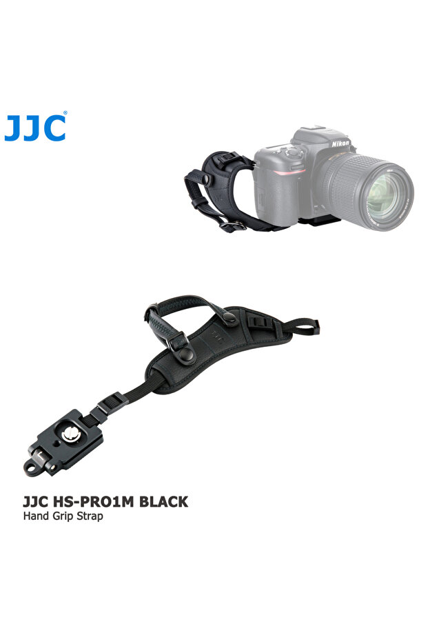 HS-PRO1M BLACK JJC حزام قبضة يدوي لكاميرا DSLR مع لوحة تثبيت حامل ثلاثي القوائم سريعة التحرير من Arca Swiss لـ