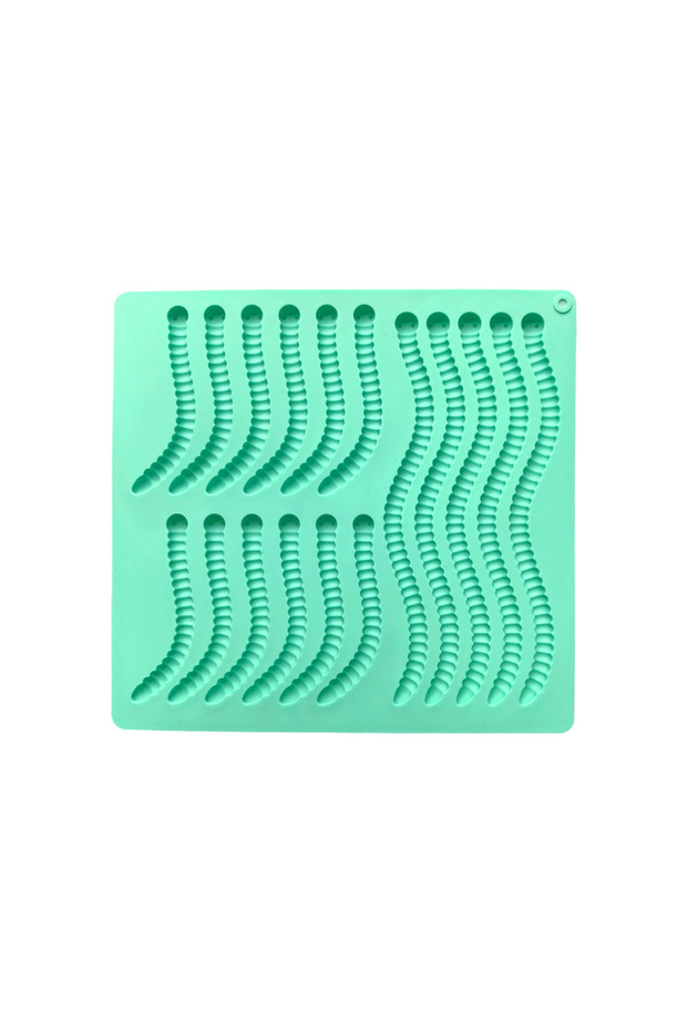 013green 1pc الحجم والشكل دودة حلوى لينة سيليكون قالب DIY الشوكولاتة حلوى بودينغ بسكويت جليد Gr