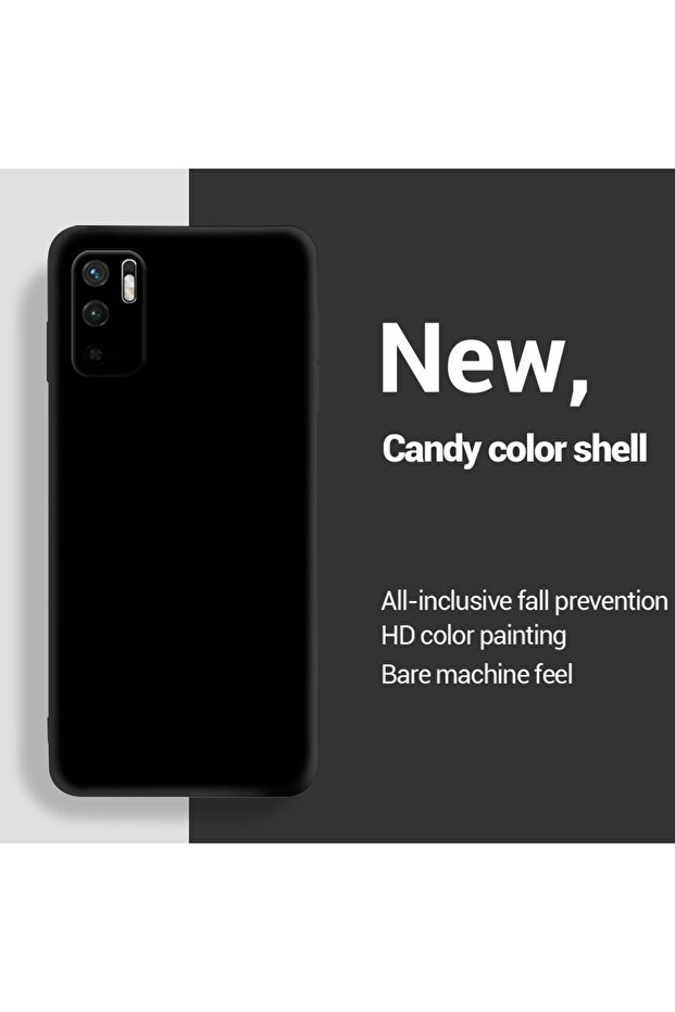 جراب حماية من السيليكون السائل الأسود لهاتف Redmi Note 10 5G، متوافق مع هواتف Redmi Note 10 و10T و10s و11 و11s و12 و12s و12 P