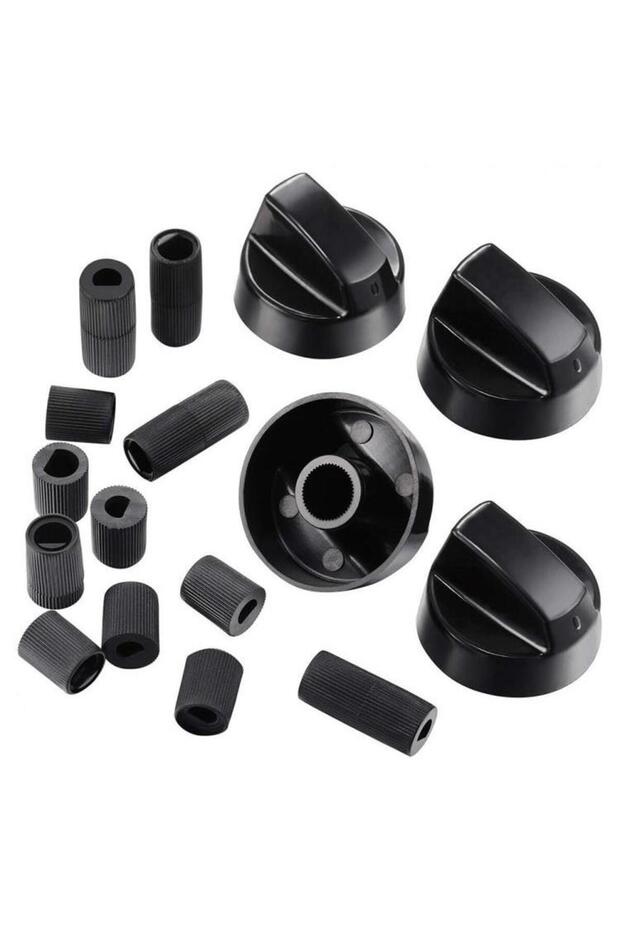 مقابض تحكم مع محولات مجموعة مقابض تحكم متعددة الاستخدامات ومقابض و 12 قطعة محولات للمواقد والأفران... - 7