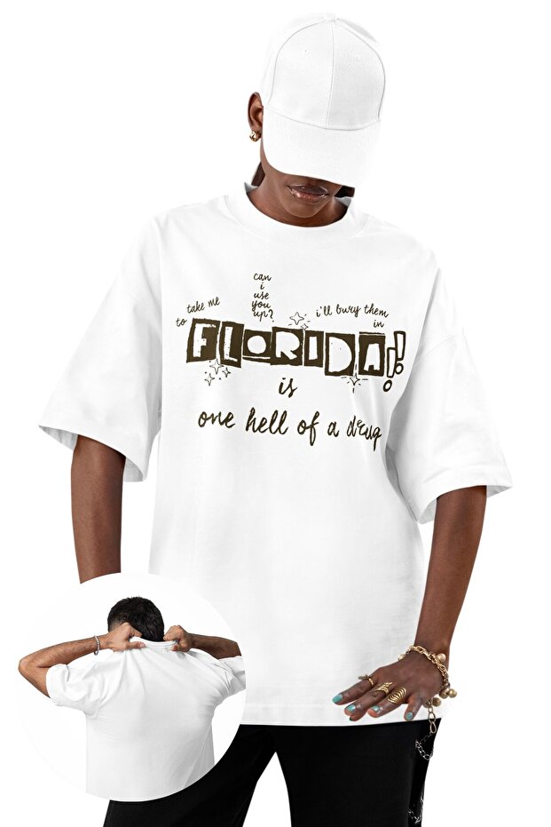 Unisex Florida Is One Hell of a Drug Printed T-Shirt, Oversized Taylor Swift Themed T-Shirt