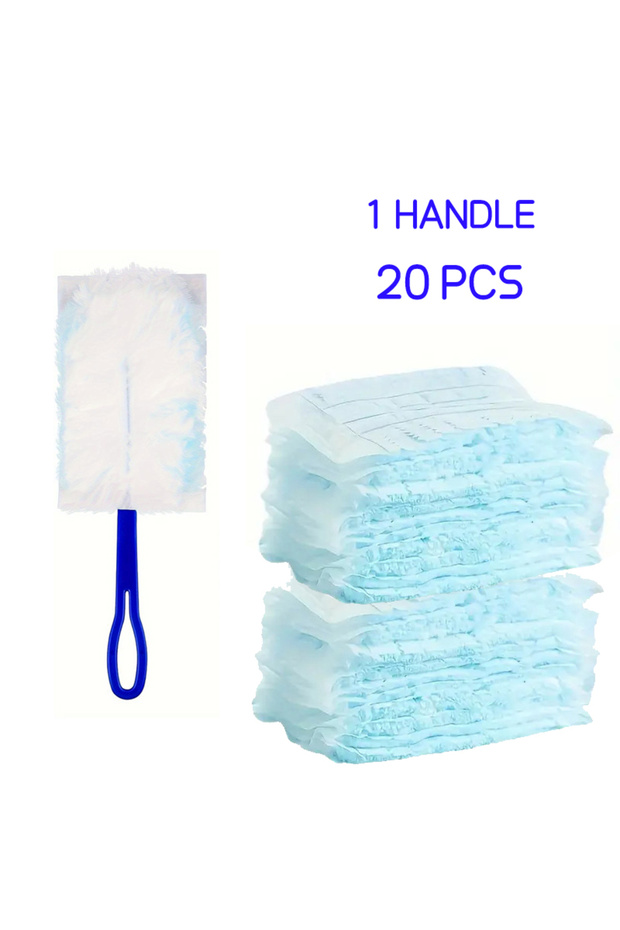 1 مقبض 20 قطعة من عبوات الغبار القابلة للاستخدام مرة واحدة متوافقة مع Swiffer Duster - 1