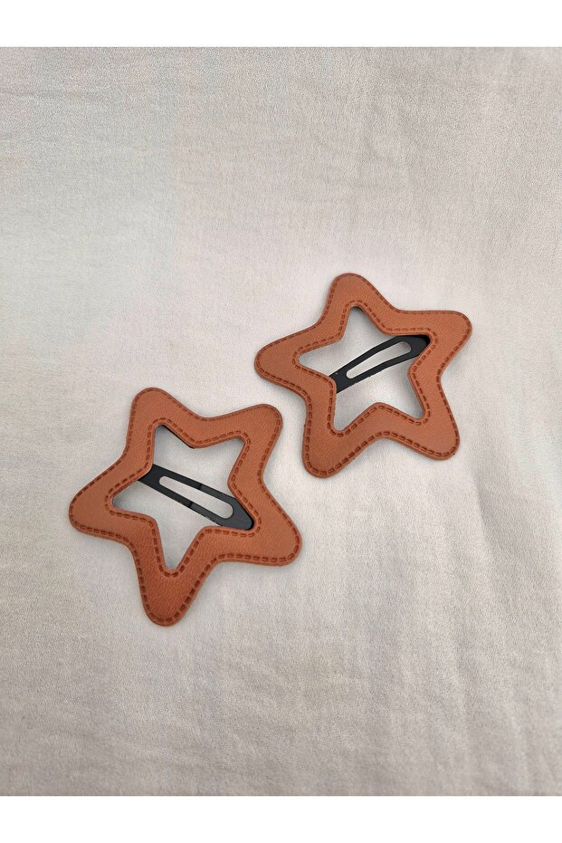 Faux Leather Covered Large Size Star Snap Buckle 1 Pair