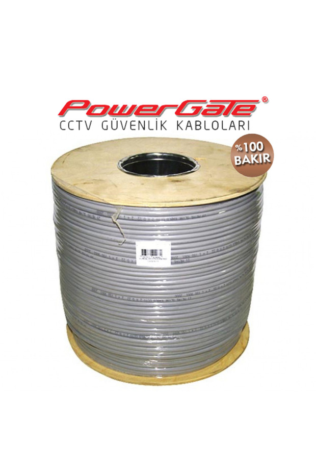 Powergate Pro 500Mt, 2+1 (2X0.50+0.33) 100% Copper, Cctv Security Cable