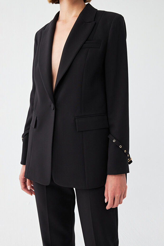 Tek Düğmeli Blazer Takım - 5