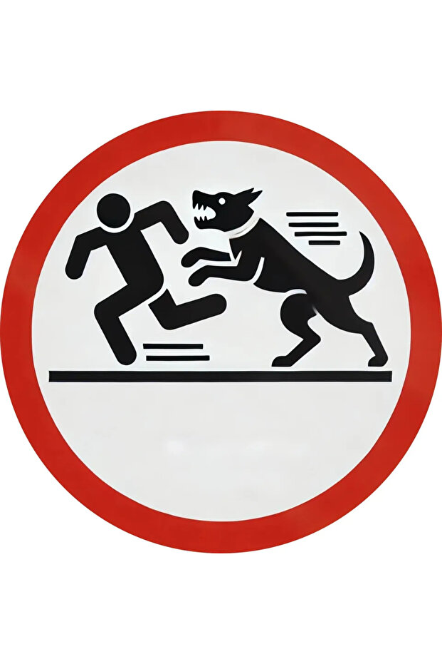 20x20cm TYA6850 1PC Round Dog Attack Warning Sign - Waterproof & Fade-Resistant, Easy to